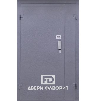 Дверь в подъезд с цинкогрунтом и домофоном