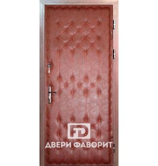 недорогая металлическая дверь с отделкой винилискожа