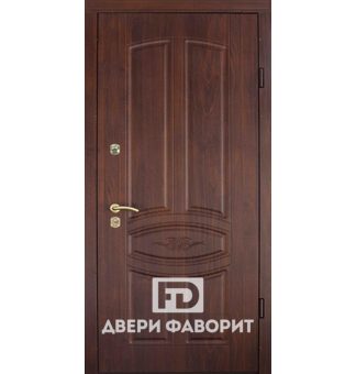 стальная дверь без глазка, для стандартного проёма отделана мдф